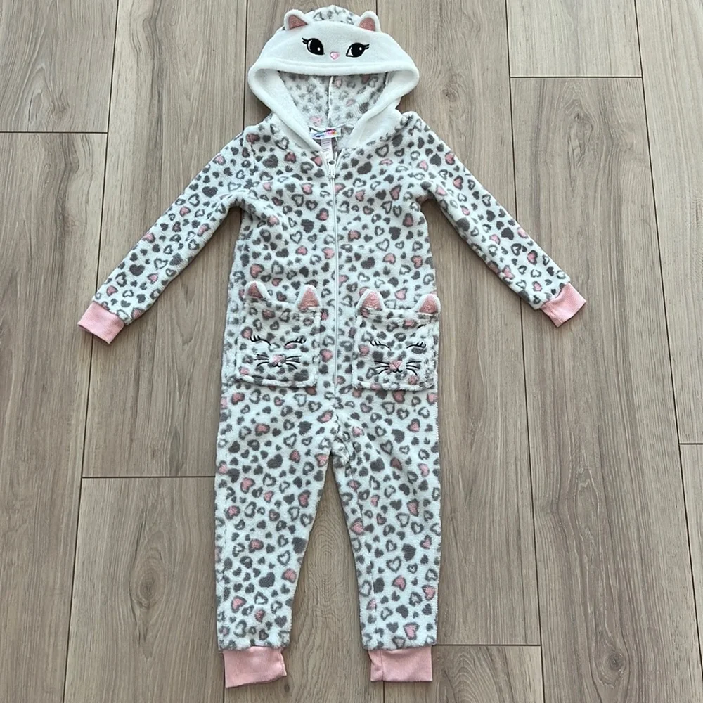 Bmagical Cat Hooded Fleece Pajamas with Pockets